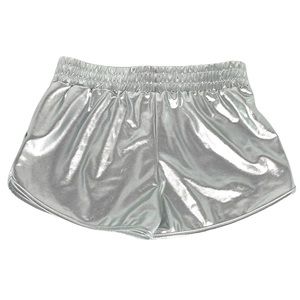 Pumpkino Metallic Disco Shorts Metallic Silver Size Medium